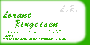 lorant ringeisen business card